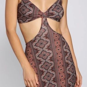 Windsor Fitted  dress with sexy cut outs